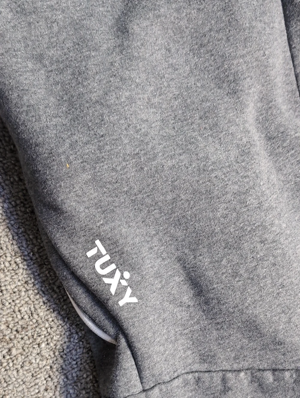 Tuxy Jumpsuit Hoodie One Piece Loungewear Onsie Women's Size L Two Tone Gray